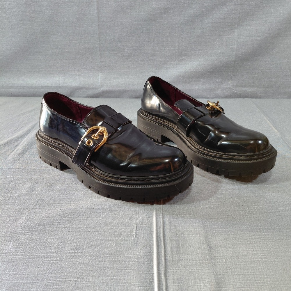 Circus By Sam Edelman Evan Lug Sole Platform Loafers Women's 9M Black